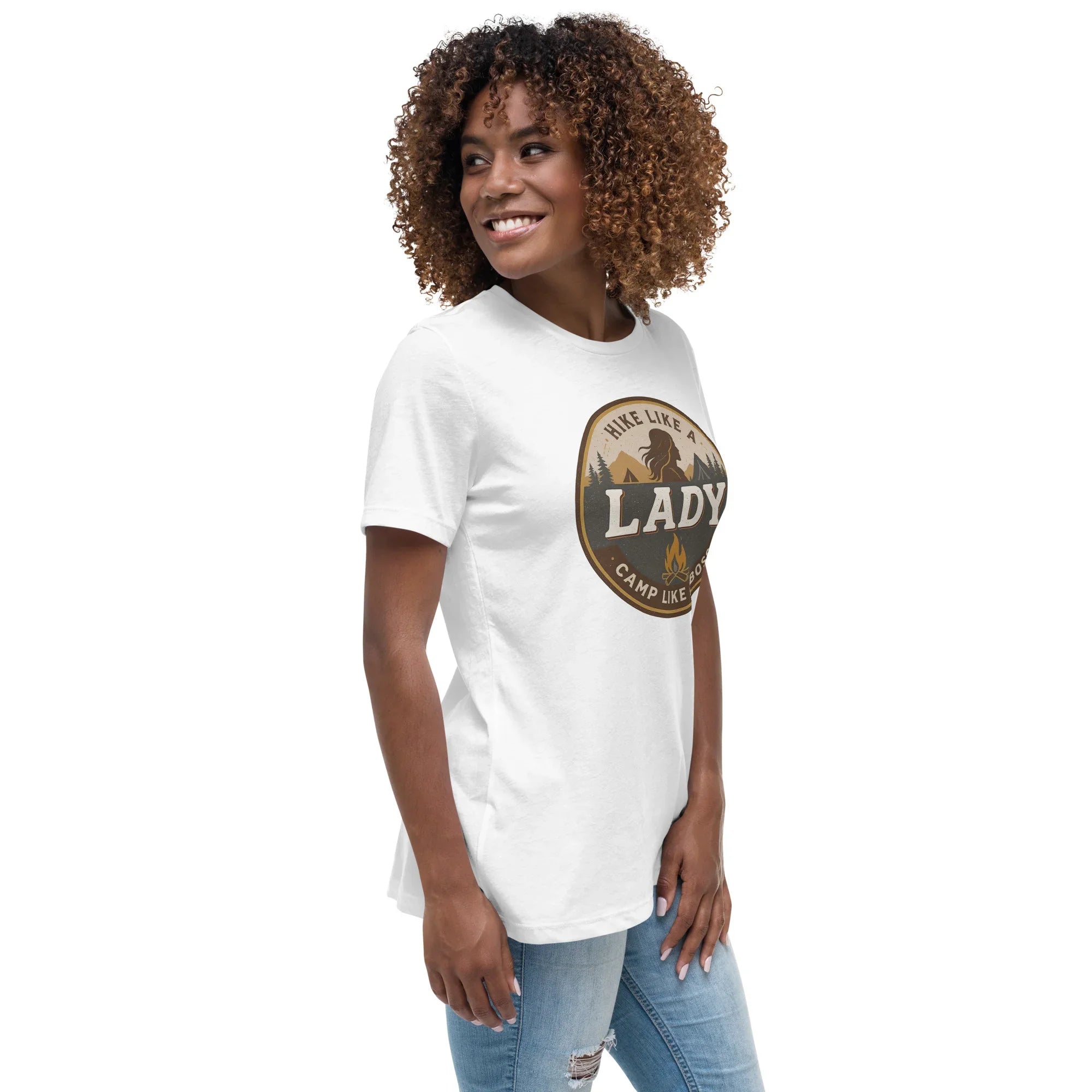 Camp Like a Boss Tee – Hike Like a Lady Graphic Shirt - RaZits